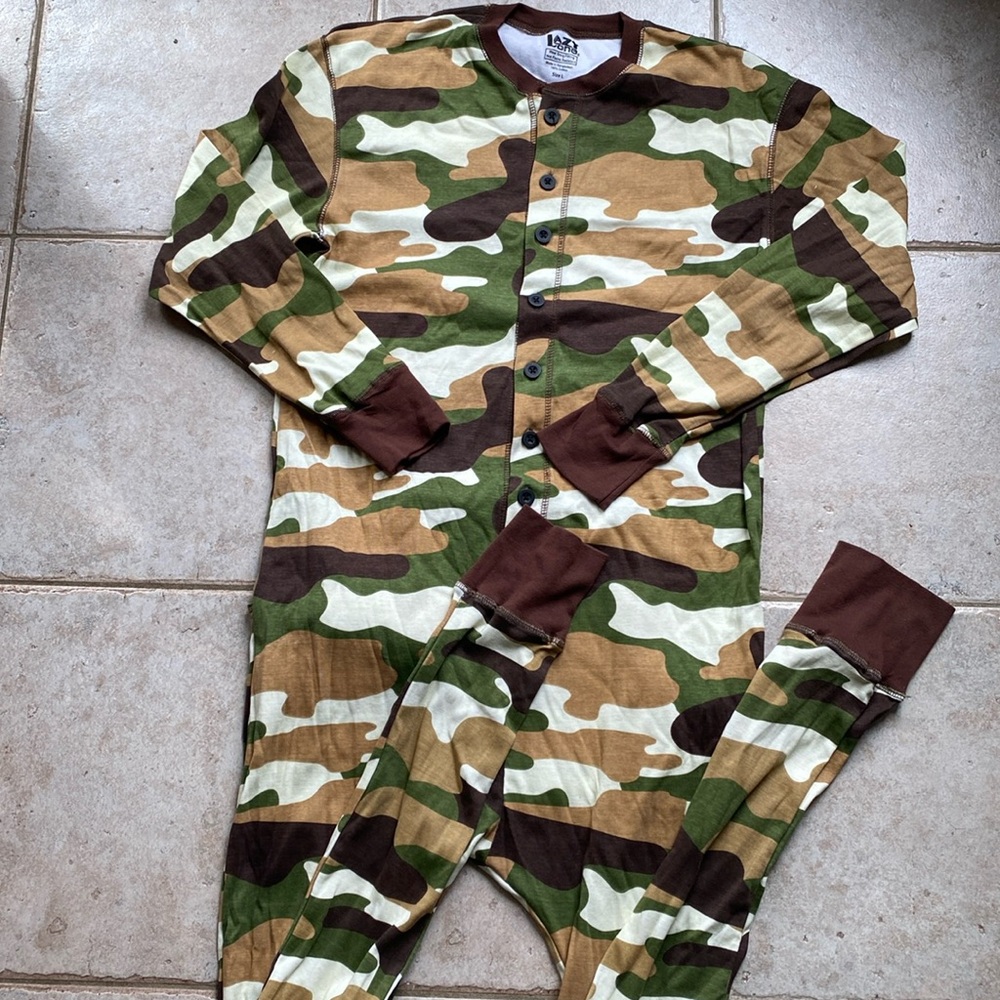 Lazy One Camo Long Underwear with “trap door”